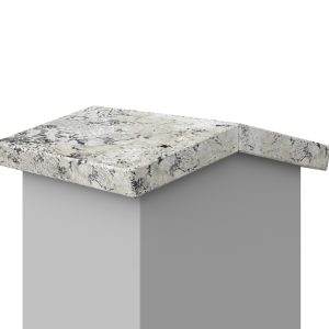 Daszek dwuspadzisty klejony granitowy Exotic White 3cm