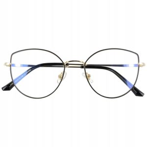 Okulary Kocie Oczy z filtrem światła niebieskiego do komputera zerówki 2530-1