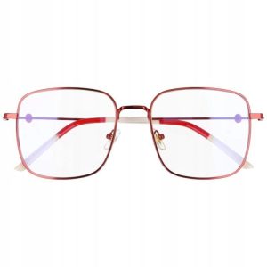 Okulary Kwadratowe z filtrem światła niebieskiego do komputera zerówki 2532-4