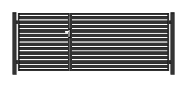Bramofurtka asymetryczna PRO typ WALL 80 - malowana proszkowo - 1,5 / 2,5 m x 1,5 m