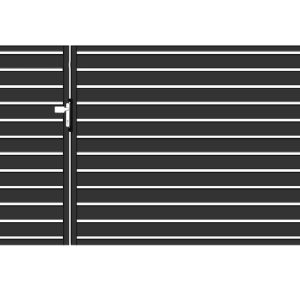 BramoFurtka typ PALISADA 100 - 1,50+2,50 x 1,50 m - malowana proszkowo