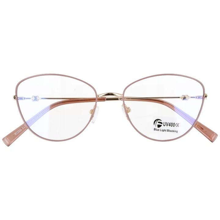Okulary kocie oczy z filtrem BLUE LIGHT do komputera zerówki 2542-3