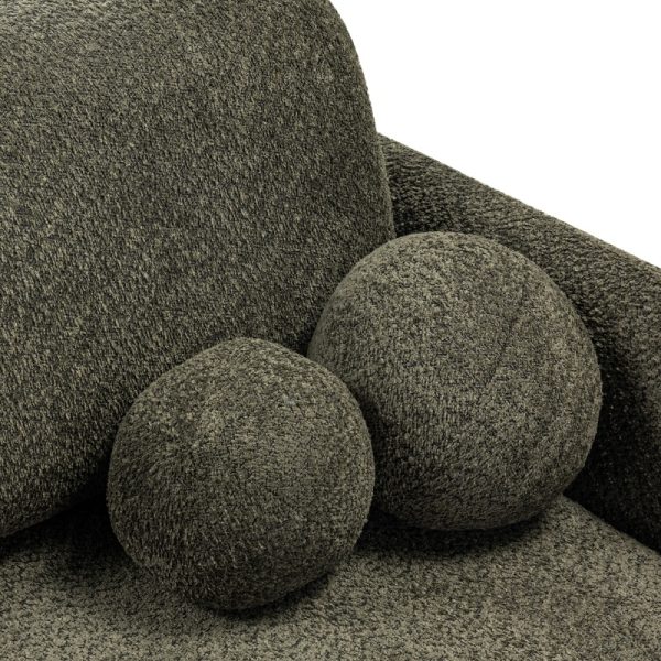 Sofa z funkcją spania i pojemnikiem Nest, zielona
