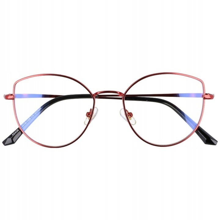 Okulary Kocie Oczy z filtrem światła niebieskiego do komputera zerówki 2530-4