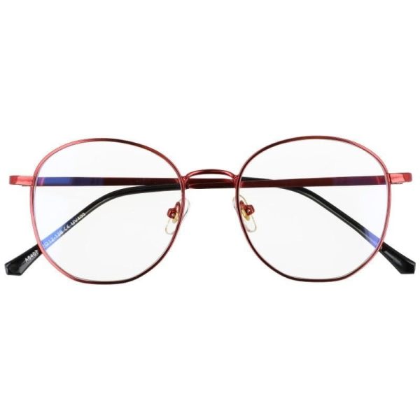 Okulary lenonki owalne z filtrem BLUE LIGHT do komputera zerówki 2538-4