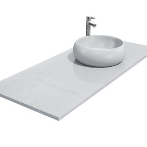 Blat łazienkowy z aglomarmuru White Pearl 3cm