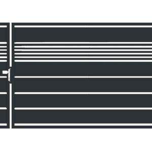 BramoFurtka typ PALISADA MIX - 1,50+2,50 x 1,50 m - malowana proszkowo