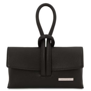 Tuscany Leather TL Bag - skórzana kopertówka, kolor czarny TL141990