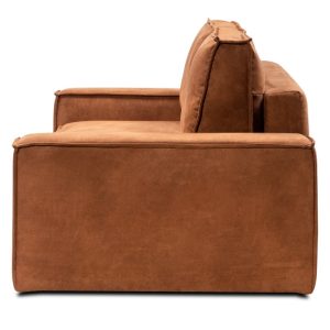 Sofa rozkładana Fiord z pojemnikiem, miedziana