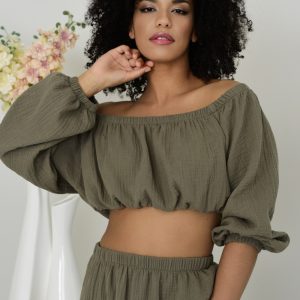 Bluzka Hiszpanka PALOMA KHAKI 038