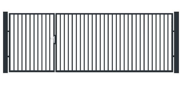 Bramofurtka asymetryczna PRO typ P20 - malowana proszkowo - 1,5 / 2,5 m x 1,5m