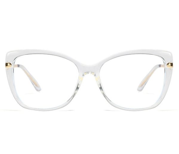 Bezbarwne okulary do komputera bez wady wzroku damskie z filtrem BLUE Light zerówki 2549-5