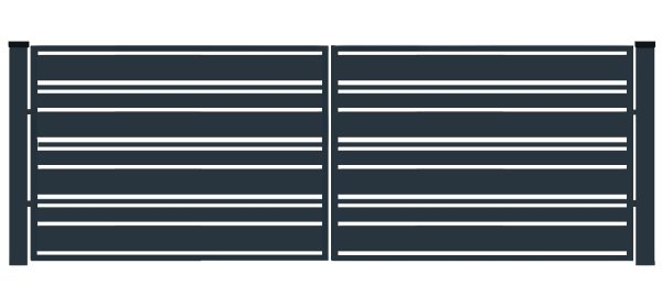 Brama typ WALL MIX 140/60/20 - 4,00 x 1,25 m