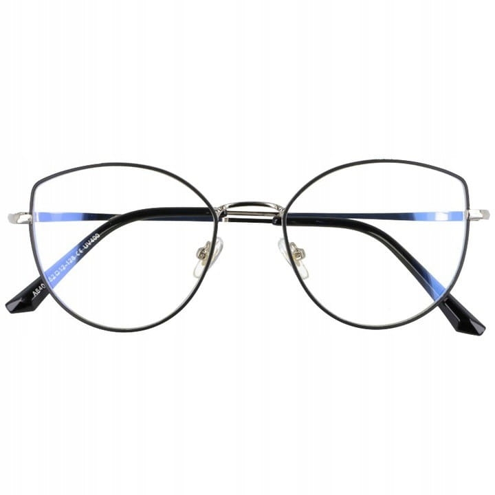 Okulary Kocie Oczy z filtrem światła niebieskiego do komputera zerówki 2530-2