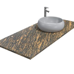 Blat łazienkowy z granitu Gold Antracite 3cm LAPPATO
