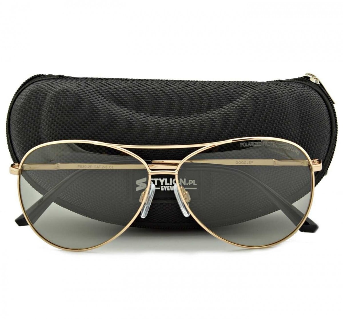 Przeciwsłoneczne okulary Fotochromowe Polaryzacja Pilotki E939-2P GOGGLE