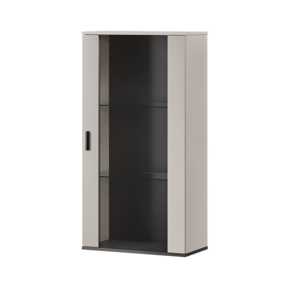 Witryna wisząca przeszklona kaszmir mat 60 x 112 cm Simple