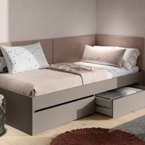 Zestaw dwóch paneli tapicerowanych Woow, brązowy