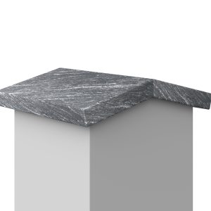 Daszek dwuspadzisty klejony granitowy Silver Antracite 3cm LAPPATO