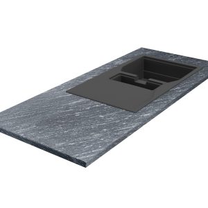 Blat kuchenny z granitu Silver Antracite 3cm LAPPATO