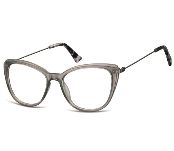 Oprawki korekcyjne okulary Kocie Oczy zerówki damskie CP121A szare