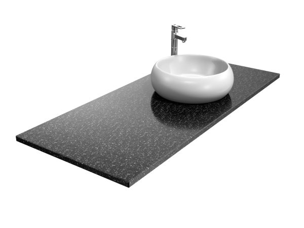 Blat łazienkowy z aglomarmuru Nordic Black 2cm