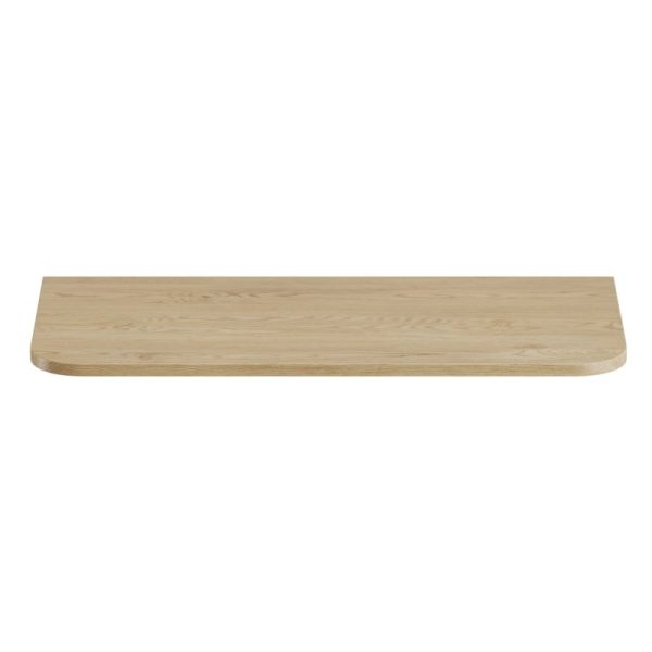 Blat łazienkowy Ovalia 100 cm, zaokrąglony, Dąb Cremona