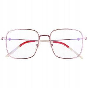 Okulary Kwadratowe z filtrem światła niebieskiego do komputera zerówki 2532-5