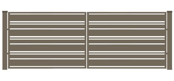 Brama typ WALL MIX 140/60/20 - 4,00 x 1,75 m