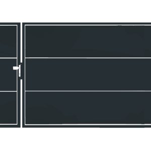 BramoFurtka typ WALL SOLID - 1,50+2,50 x 1,50 m - malowana proszkowo