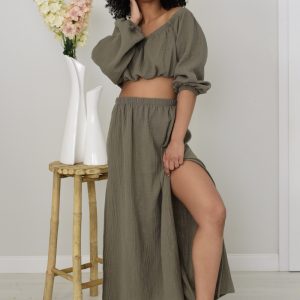 Spódnica PALOMA MIA kolor khaki 037