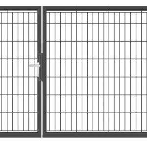 BramoFurtka wypełniona panelem - 1,50+2,50 x 1,50 m - malowana proszkowo