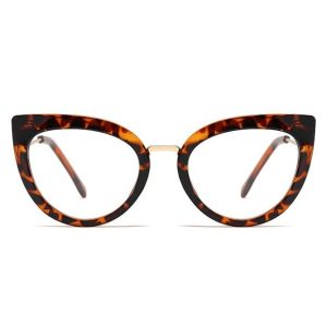 Okulary kocie do komputera damskie z filtrem BLUE Light zerówki 2570-2