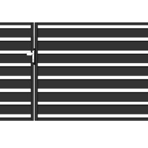 BramoFurtka typ PALISADA 140 - 1,50+2,50 x 1,50 m - malowana proszkowo