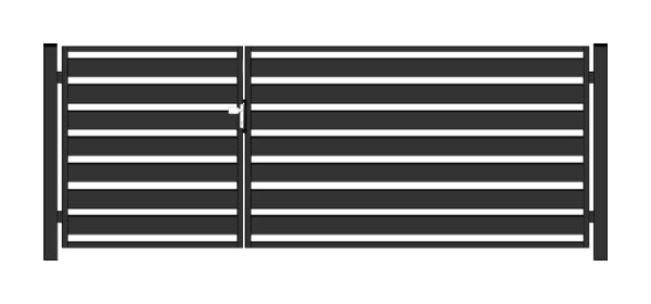 Bramofurtka asymetryczna PRO typ WALL 140 - malowana proszkowo - 1,5 / 2,5 m x 1,5 m