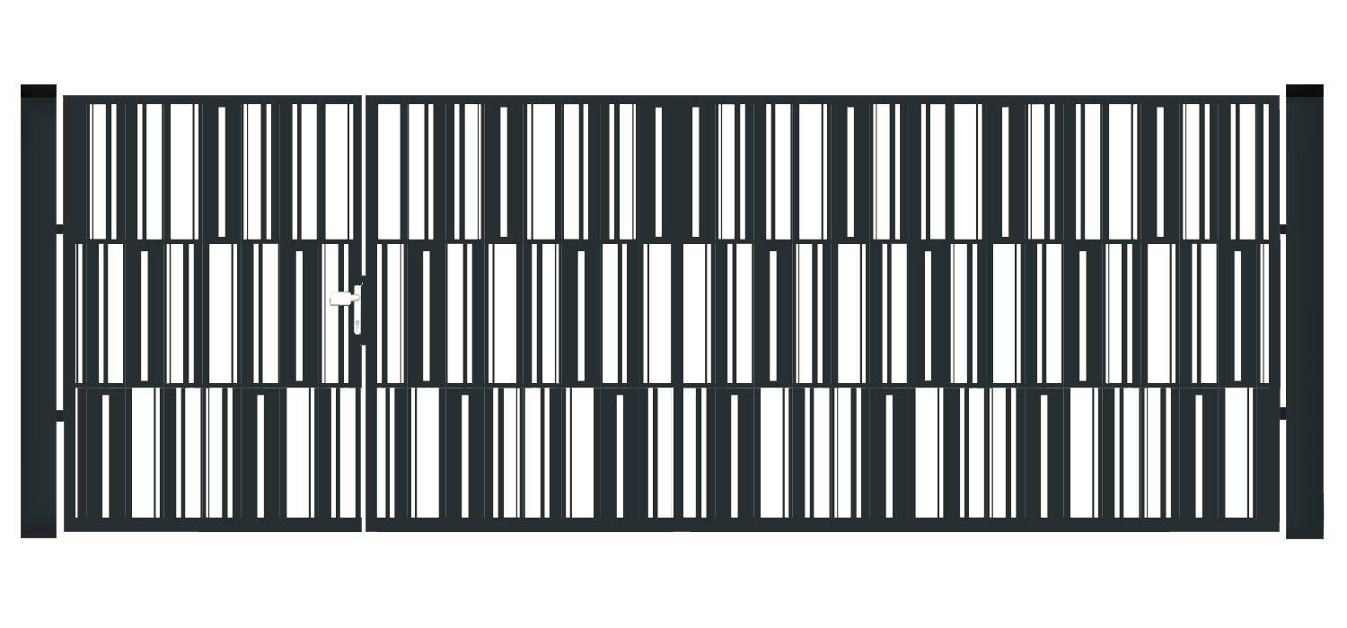 BramoFurtka typ MODERN - 1,50+2,50 x 1,50 m - malowana proszkowo