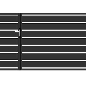 BramoFurtka typ PALISADA 200 - 1,50+2,50 x 1,50 m - malowana proszkowo