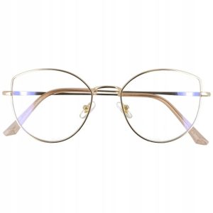 Okulary Kocie Oczy z filtrem światła niebieskiego do komputera zerówki 2530