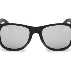 Czarno-srebrne matowe lustrzane nerdy z Polaryzacją NRP-41