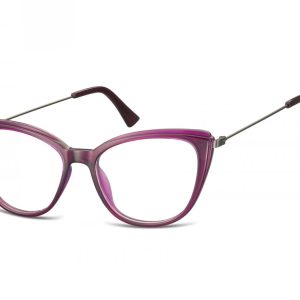 Okulary oprawki zerówki korekcyjne Kocie Oczy Sunoptic AC8C fioletowe