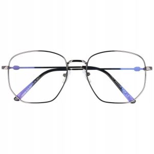 Okulary Pilotki z filtrem światła niebieskiego do komputera zerówki T7591B