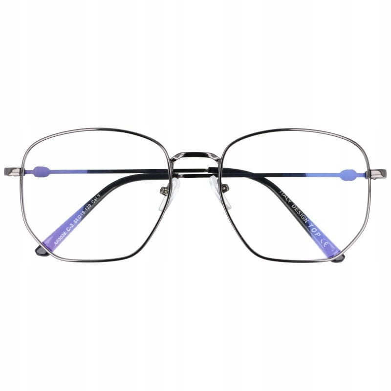 Okulary Pilotki z filtrem światła niebieskiego do komputera zerówki T7591B