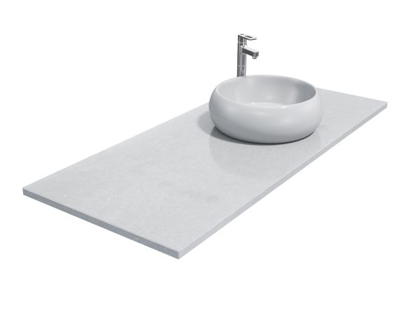 Blat łazienkowy z aglomarmuru White Pearl 2cm