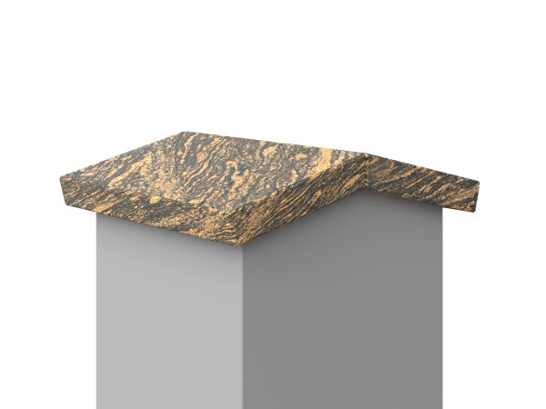 Daszek dwuspadzisty klejony granitowy Gold Antracite 3cm LAPPATO