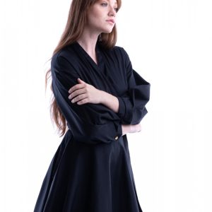 Sukienka wiązana Thalia czarny 006