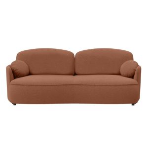 Kanapa rozkładana Nicola z pojemnikiem, miedziana, boucle