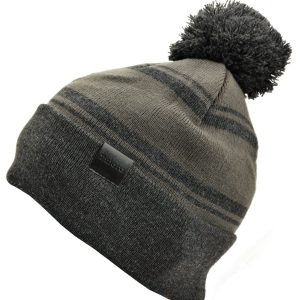 Męska czapka zimowa z pomponem szaro/czarna L/XL 2MORO ST-557