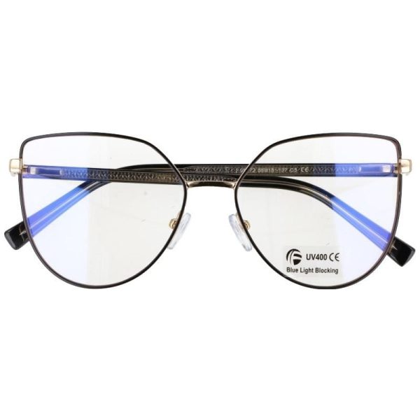 Okulary kocie do komputera damskie z filtrem BLUE Light zerówki 2584