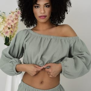 Bluzka Hiszpanka PALOMA MIĘTOWA 038