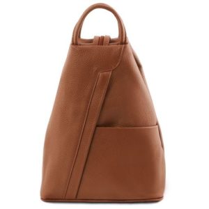 Tuscany Leather Shanghai - skórzany plecak, kolor cognac TL141881